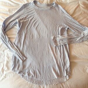 Aerie Light Blue Real Soft Ribbed Long Sleeve Tee Size Medium